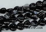 CAG2902 15.5 inches 8*8mm heart black line agate beads