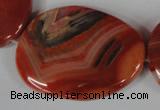 CAG3270 15.5 inches 28*40mm freeform red line agate beads