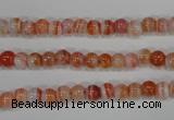 CAG3586 15.5 inches 6mm round red line agate beads wholesale