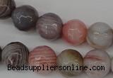 CAG3595 15.5 inches 8mm - 17mm faceted round botswana agate beads