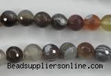 CAG3692 15.5 inches 8mm faceted round botswana agate beads wholesale