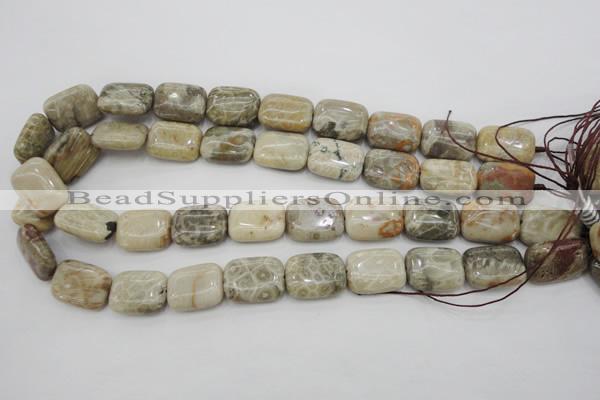 CAG3893 15.5 inches 15*20mm rectangle chrysanthemum agate beads