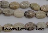 CAG3901 15.5 inches 8*12mm oval chrysanthemum agate beads