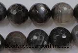 CAG3952 15.5 inches 10mm faceted round grey botswana agate beads