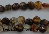 CAG4060 15.5 inches 6mm flat round dragon veins agate beads