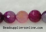 CAG419 15.5 inches 16mm faceted round agate beads Wholesale