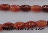 CAG4192 15.5 inches 7*12mm hexahedron natural fire agate beads