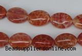 CAG4212 15.5 inches 10*14mm oval natural fire agate beads