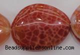 CAG4233 15.5 inches 28*40mm - 33*45mm freeform natural fire agate beads