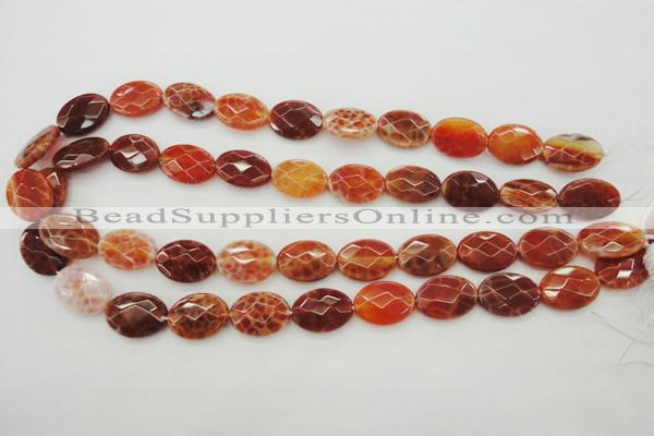 CAG4270 15.5 inches 13*18mm faceted oval natural fire agate beads