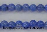 CAG4300 15.5 inches 4mm round dyed blue fire agate beads