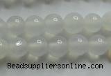 CAG4340 15.5 inches 4mm round white agate beads wholesale