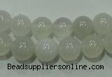 CAG4342 15.5 inches 8mm round white agate beads wholesale