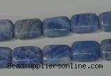 CAG4388 15.5 inches 10*14mm rectangle dyed blue lace agate beads