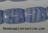 CAG4390 15.5 inches 18*25mm rectangle dyed blue lace agate beads