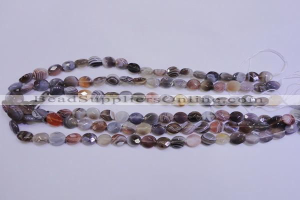 CAG4460 15.5 inches 8*10mm faceted oval botswana agate beads