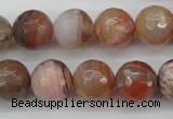 CAG4473 15.5 inches 10mm faceted round pink botswana agate beads