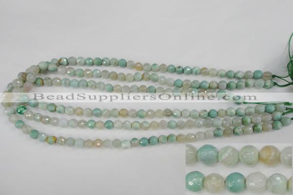 CAG4486 15.5 inches 6mm faceted round agate beads wholesale