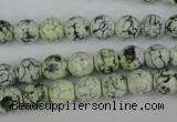 CAG4497 15.5 inches 8mm faceted round fire crackle agate beads