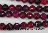 CAG4503 15.5 inches 8mm faceted round fire crackle agate beads