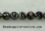 CAG451 15.5 inches 14mm faceted round agate beads Wholesale