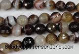 CAG4510 15.5 inches 8mm faceted round agate beads wholesale