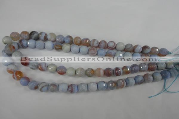 CAG4533 15.5 inches 10mm faceted round agate beads wholesale