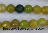 CAG4536 15.5 inches 10mm faceted round agate beads wholesale