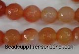 CAG4551 15.5 inches 12mm faceted round agate beads wholesale