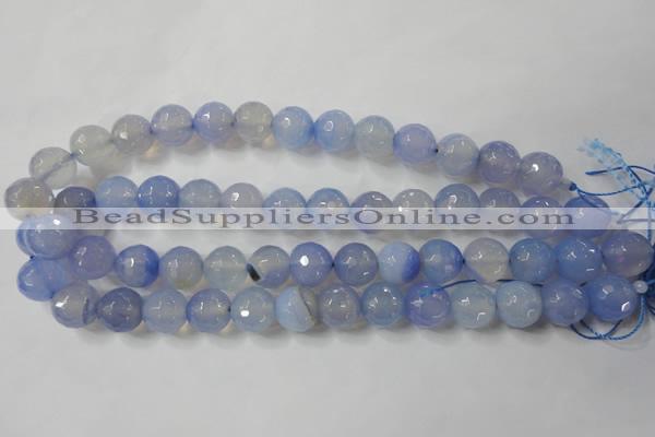 CAG4565 15.5 inches 14mm faceted round agate beads wholesale