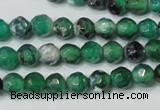 CAG4606 15.5 inches 4mm faceted round fire crackle agate beads