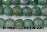 CAG4626 15.5 inches 6mm faceted round fire crackle agate beads