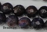 CAG4646 15.5 inches 8mm faceted round fire crackle agate beads