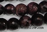 CAG4648 15.5 inches 8mm faceted round fire crackle agate beads