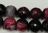 CAG4651 15.5 inches 8mm faceted round fire crackle agate beads