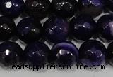 CAG4656 15.5 inches 8mm faceted round fire crackle agate beads