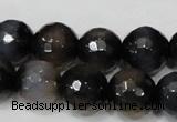 CAG4659 15.5 inches 8mm faceted round fire crackle agate beads