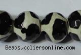 CAG4687 15 inches 15*18mm faceted rondelle tibetan agate beads wholesale