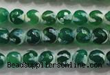 CAG4698 15.5 inches 8mm faceted round tibetan agate beads wholesale