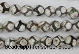 CAG4705 15 inches 8mm faceted round tibetan agate beads wholesale