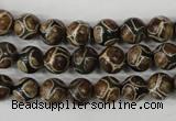 CAG4735 15 inches 8mm round tibetan agate beads wholesale