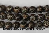 CAG4746 15 inches 8mm round tibetan agate beads wholesale