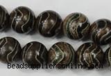 CAG4754 15 inches 14mm round tibetan agate beads wholesale