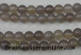 CAG4770 15 inches 6mm round grey agate beads wholesale