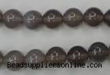 CAG4772 15 inches 10mm round grey agate beads wholesale