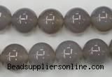 CAG4773 15 inches 12mm round grey agate beads wholesale