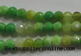 CAG4780 15.5 inches 6mm faceted round fire crackle agate beads