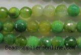 CAG4781 15.5 inches 8mm faceted round fire crackle agate beads