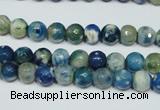 CAG4805 15 inches 6mm faceted round fire crackle agate beads