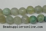 CAG4812 15 inches 8mm faceted round fire crackle agate beads